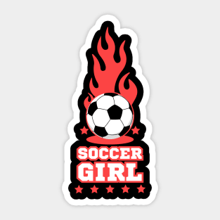 Soccer Girl - Black - Soccer Players Girls Sticker